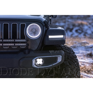 Diode Dynamics SS3 LED Type M Fog Light Kit for 2018-2021 Jeep JL Wrangler, White SAE/DOT Driving Sport