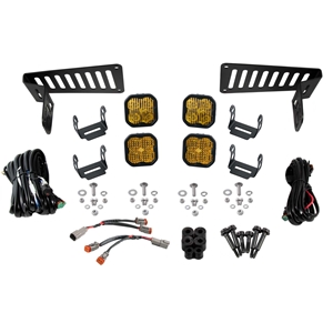 Diode Dynamics SS3 Cowl LED Bracket Kit for 2018-2021 Jeep JL Wrangler/Gladiator, Yellow Sport