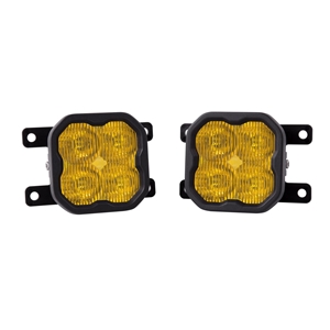 Diode Dynamics SS3 Type AS ABL LED Fog Light Kit for 2010-2018 Ford Transit Connect Yellow SAE/DOT Fog Sport w/ Backlight