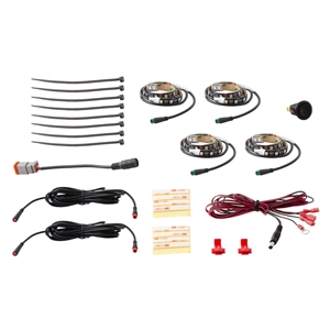 Diode Dynamics RGBW Footwell Strip Kit 4pc Multicolor