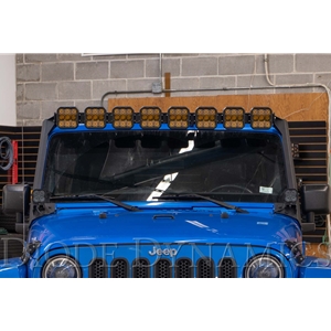 Diode Dynamics Jeep JK SS5 Pro CrossLink Windshield Yellow Combo Lightbar Kit
