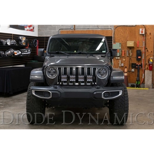 Diode Dynamics Jeep JL SS5 4-Pod CrossLink Grille Lightbar Kit Pro White Combo