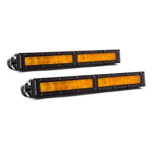 Diode Dynamics 12 Inch LED Light Bar  Single Row Straight Amber Wide Pair Stage Series
