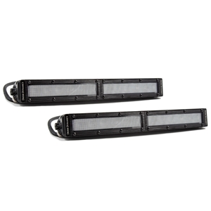 Diode Dynamics 12 Inch LED Light Bar  Single Row Straight Clear Flood Pair Stage Series