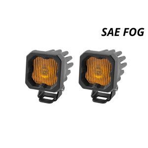 Diode Dynamics Stage Series C1 LED Pod Yellow SAE/DOT Fog Standard ABL Pair