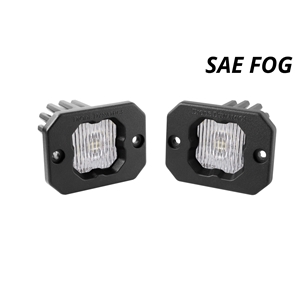 Diode Dynamics Stage Series C1 LED Pod White SAE/DOT Fog Flush ABL Pair