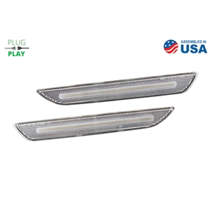 Diode Dynamics LED Sidemarkers for 2015-2021 EU/AU Ford Mustang, Clear (pair)