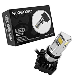 HOGWORKZ® H4 LED Motorcycle Headlight Bulb - CREE 28W White 6000K