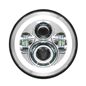 HOGWORKZ® 7" LED Chrome HALOMAKER™ LED Headlight (Harley Daymaker Replacement)