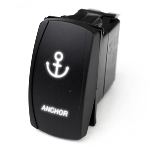 Marine Sport Lighting LED Rocker Switch w/ White LED Radiance Anchor