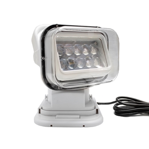 Marine Sport Lighting Motorized 50W LED Spot Light w/ Remote 360 Degree / 120 vertical Swivel Functionality White