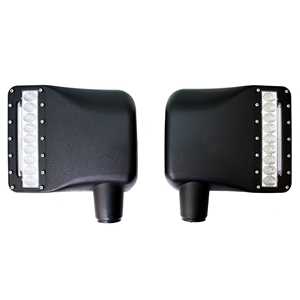 Race Sport Lighting 07-18 Jeep Wrangler Side Mirror LED Auxiliary Lamp and Turn Light Pair