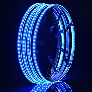 Race Sport Lighting 17 Inch LED Wheel Light Double Side Strips for 2x Output with Turn and Brake ColorSMART Bluetooth Controlled