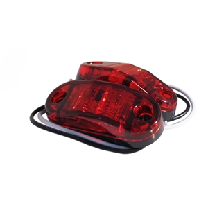 Race Sport Lighting Truck and Trailer LED 2.5x1,Inch 12V LED Marker Strobe Red Come in Pairs