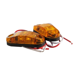 Race Sport Lighting Truck and Trailer LED 2.5x1,Inch 12V LED Marker Strobe Amber Come in Pairs