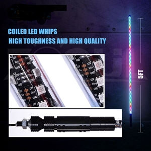 Race Sport Lighting 3-Foot Long ColorADAPT Chasing RGB Multi-Color Whip with Remote Control and over 150  Patterns