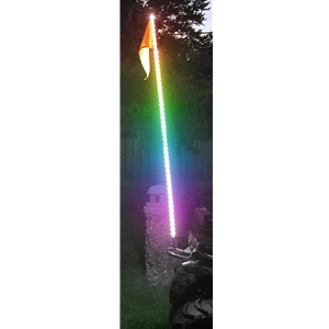 Race Sport Lighting 6 Foot 5050 LED ATV/Jeep Flag Pole Whip RGB Multi-Color