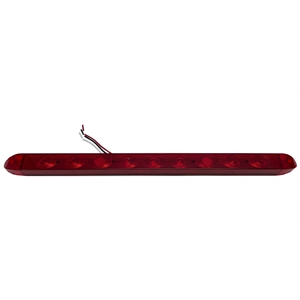 Race Sport Lighting 17 Inch Screw Mount High Powered 9-LED Tail/Brake Light Red Outer Lens With Red LED Diodes