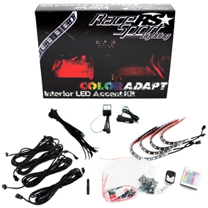 Race Sport Lighting RGB LED Flexible Interior Kit with Key Card RGB Remote ColorADAPT Adaptive