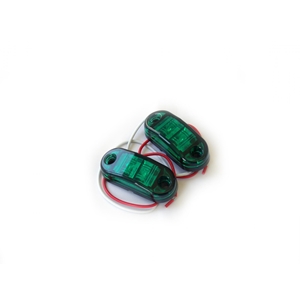 Race Sport Lighting   2.5x1 Inch LED Green Marker w/ 2 Hole Mount Come In Pairs