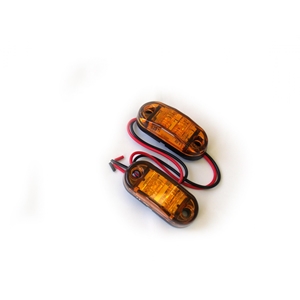 Race Sport Lighting   2.5x1 Inch LED Amber Marker w/ 2 Hole Mount Come  Inch Pairs