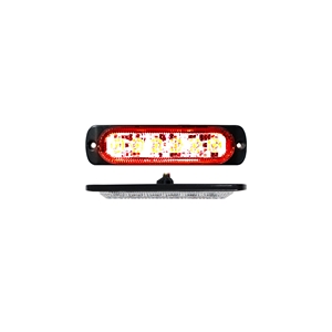 Race Sport Lighting 6-LED Ultra Slim Flush Mount 19-Flash Pattern Marker Strobe Light Red