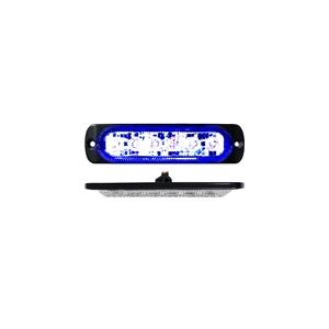 Race Sport Lighting 6-LED Ultra Slim Flush Mount 19-Flash Pattern Marker Strobe Light Blue
