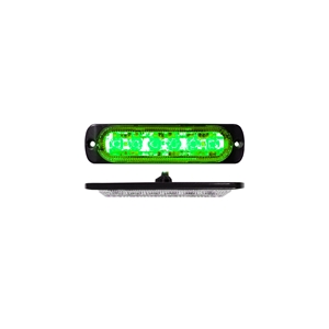 Race Sport Lighting 6-LED Ultra Slim Flush Mount 19-Flash Pattern Marker Strobe Light Green