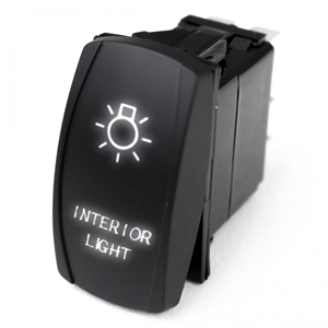 Race Sport Lighting LED Rocker Switch w/ White LED Radiance Interior Lights