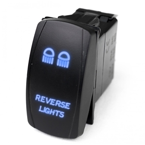 Race Sport Lighting LED Rocker Switch w/ Blue LED Radiance Reverse Lights