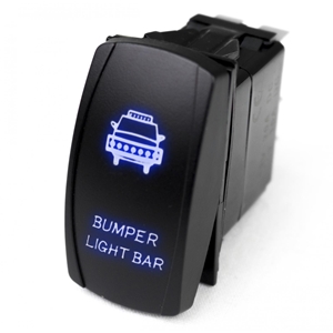 Race Sport Lighting LED Rocker Switch w/ Blue LED Radiance Bumper Light Bar