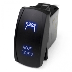 Race Sport Lighting LED Rocker Switch w/ Blue LED Radiance Roof Lights