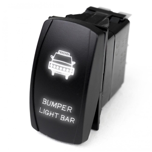 Race Sport Lighting LED Rocker Switch w/ White LED Radiance Bumper Light Bar