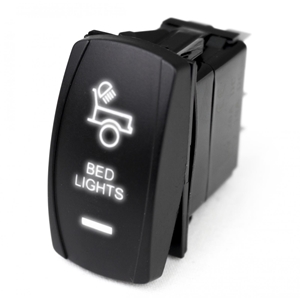 Race Sport Lighting LED Rocker Switch w/ White LED Radiance Bed Lights