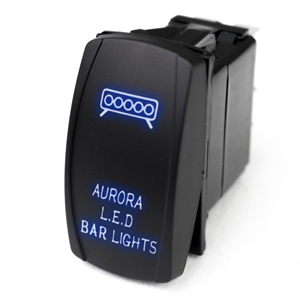 Race Sport Lighting LED Rocker Switch w/ Blue LED Radiance Aurora LED Bar Lights