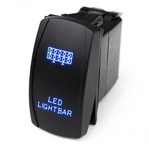 Race Sport Lighting LED Rocker Switch w/ Blue LED Radiance LED Light Bar