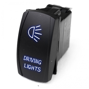 Race Sport Lighting LED Rocker Switch w/ Blue LED Radiance Driving Lights
