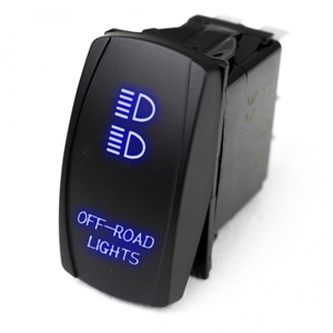 Race Sport Lighting LED Rocker Switch w/ Blue LED Radiance Off-road Lights