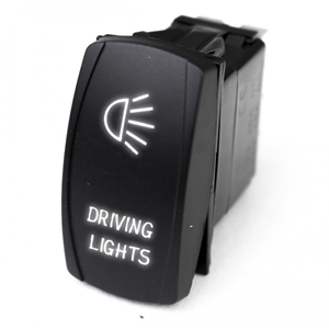 Race Sport Lighting LED Rocker Switch w/ White LED Radiance Driving Lights