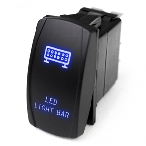 Race Sport Lighting LED Rocker Switch w/ Blue LED Radiance LED Light Bar Center Spot