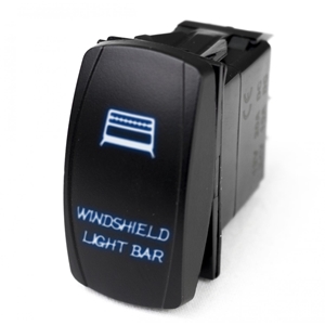 Race Sport Lighting LED Rocker Switch w/ Blue LED Radiance Windshield Light Bar