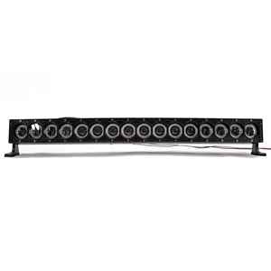 Race Sport Lighting 31 Inch HALO-DRL Series LED Light Bar Single Row Curved w/ Individual Halo DRLs 33.25 Inch Mount to Mount