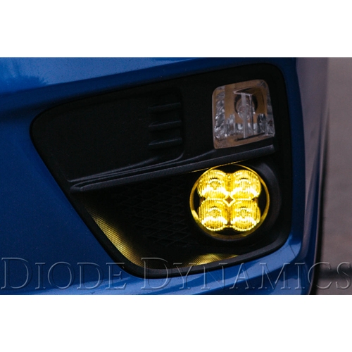 Diode Dynamics SS3 Type A LED Fog Light Kit for 2013-2015 Subaru XV Crosstrek Yellow SAE/DOT Fog Max 