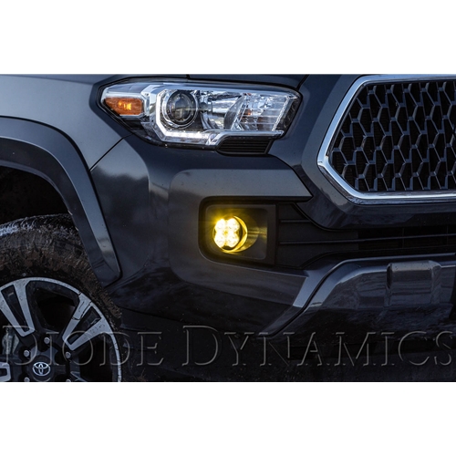 Diode Dynamics SS3 Type B LED Fog Light Kit for 2016-2021 Toyota Tacoma, Yellow SAE/DOT Fog Max