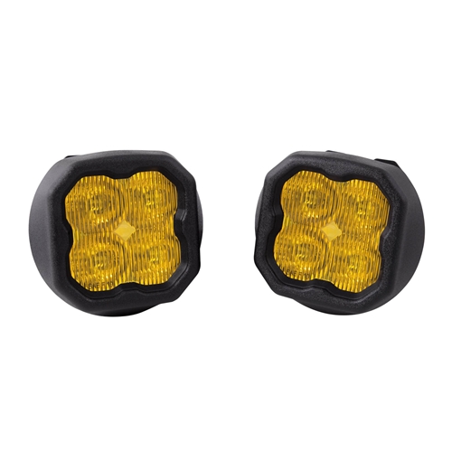Diode Dynamics SS3 Type GM ABL LED Fog Light Kit for 2015-2019 GMC Sierra 2500/3500 Yellow SAE/DOT Fog Sport w/ Backlight 