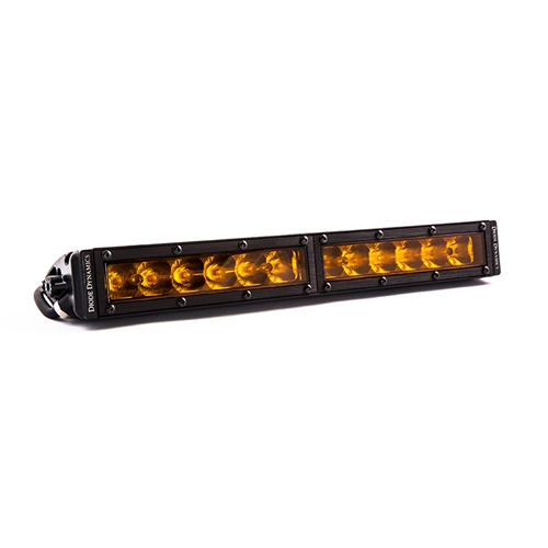 Diode Dynamics 12 Inch LED Light Bar  Single Row Straight Amber Driving Each Stage Series 