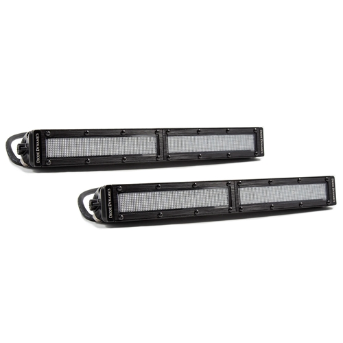 Diode Dynamics 12 Inch LED Light Bar  Single Row Straight Clear Flood Pair Stage Series 