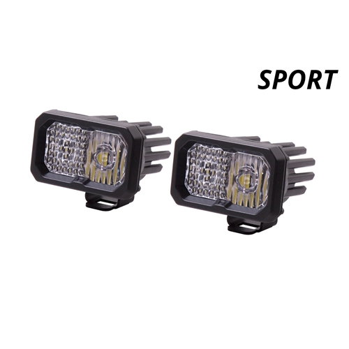 Diode Dynamics SS2 Inch LED Pod, Sport White Combo Standard ABL Pair