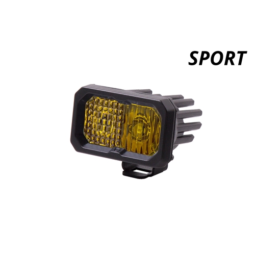 Diode Dynamics SS2 Inch LED Pod, Sport Yellow Flood Standard ABL Each