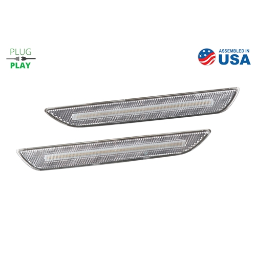 Diode Dynamics LED Sidemarkers for 2015-2021 EU/AU Ford Mustang, Clear (pair)
